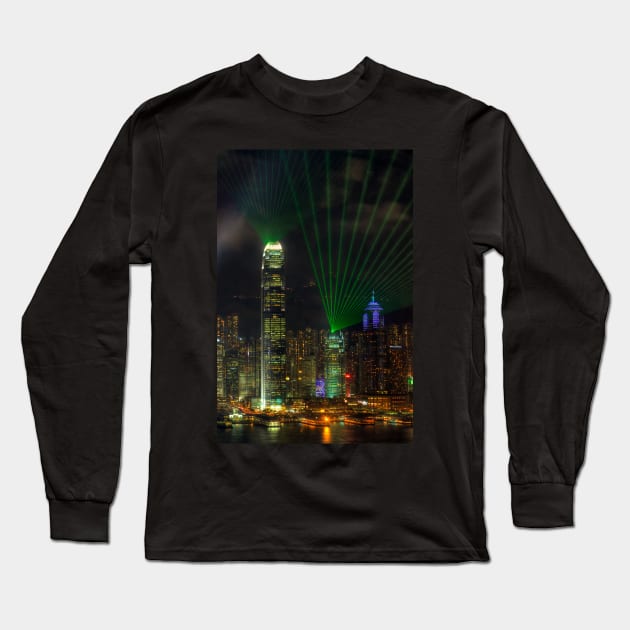 Laser Show Long Sleeve T-Shirt by tommysphotos